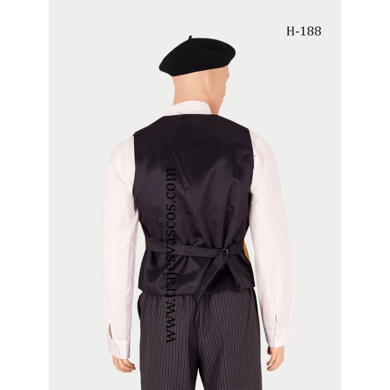 Chaleco vasco de color teja H188 - 5