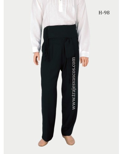 Pantalón vasco negro H98 - 1