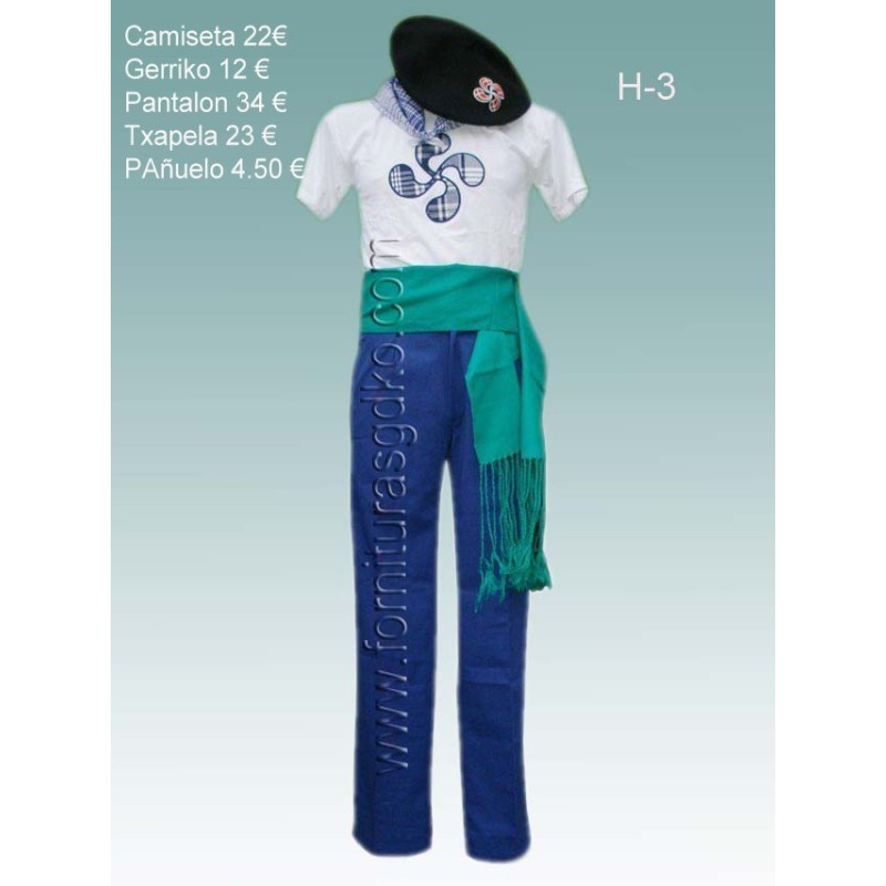 Traje vasco para hombre H3 - 1