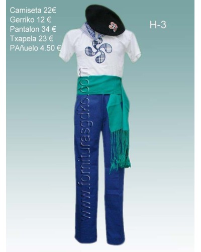 Traje vasco para hombre H3 - 1
