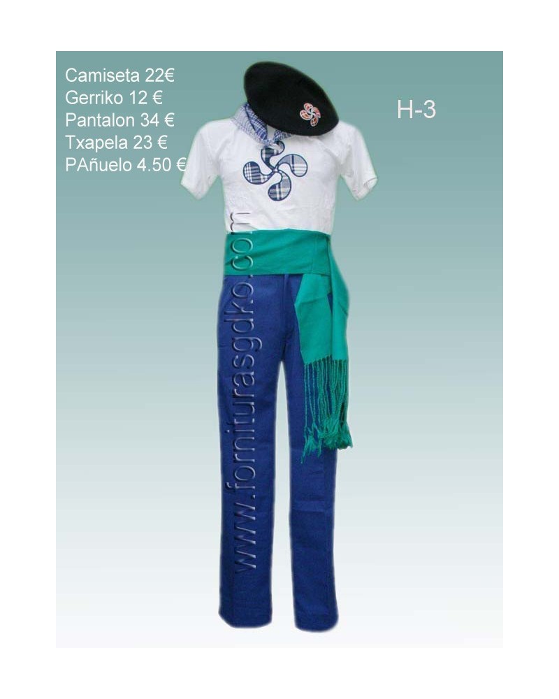 Traje vasco para hombre H3 - 1