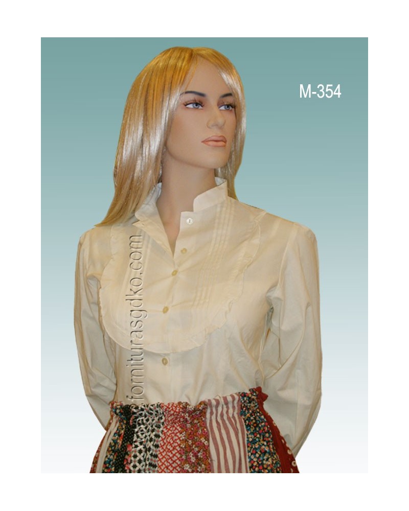 Blusa vasca de color crudo M354 - 1