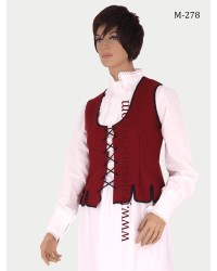 Corpiño vasco para casera de color granate M278