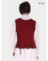 Corpiño vasco para casera de color granate M278