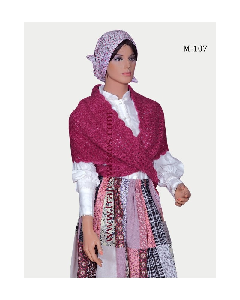 Toquilla vasca morada larga M107 - 1