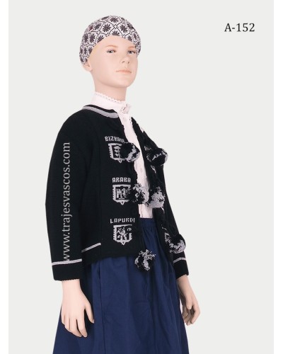 Mendigoizale negro para niña A152 - 3