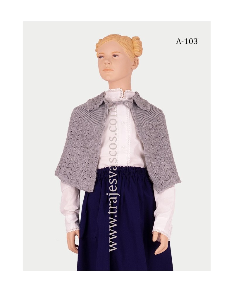 Toquilla vasca gris para niña A103 - 1