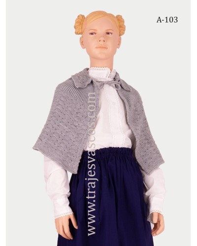 Toquilla vasca gris para niña A103 - 3