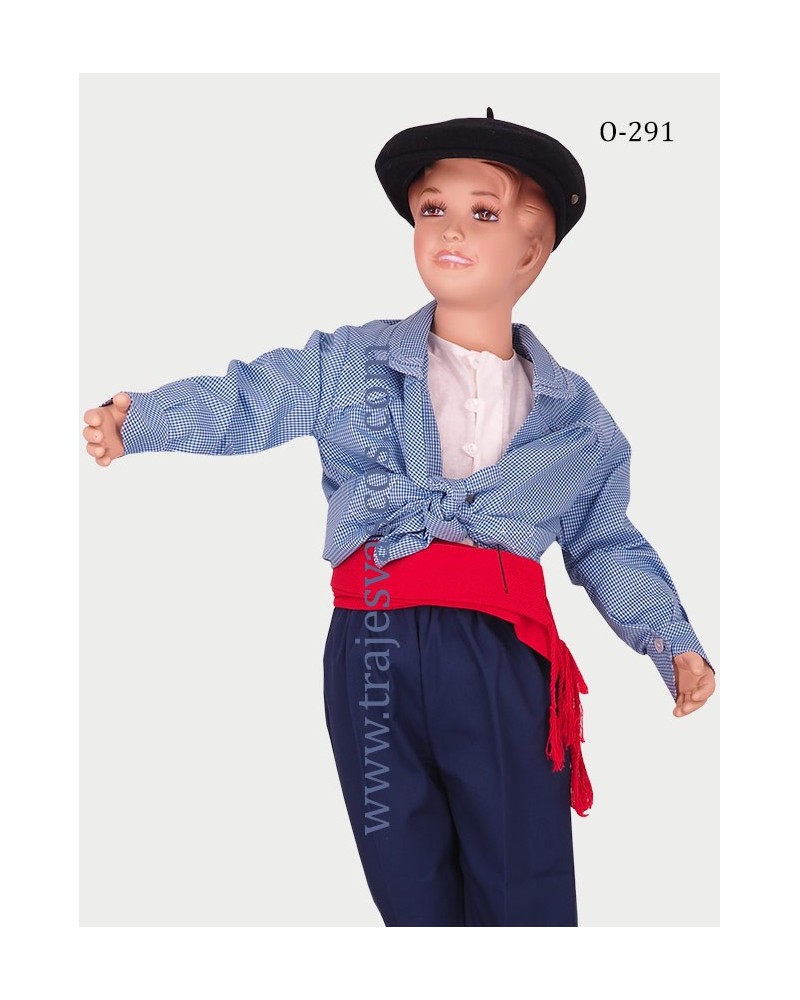 Blusón de vichy para niño O291 - 1
