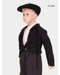 Blusón negro para niño O296