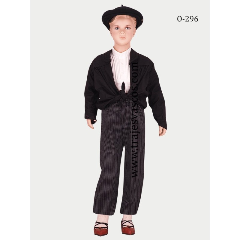 Blusón negro para niño O296