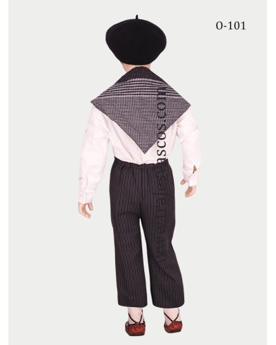 Pañuelo de cuadros negro para niño O101 - 7