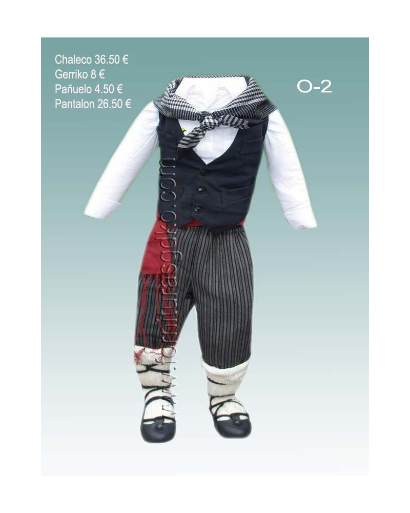 Traje completo tradicional vasco para niño O2 - 1