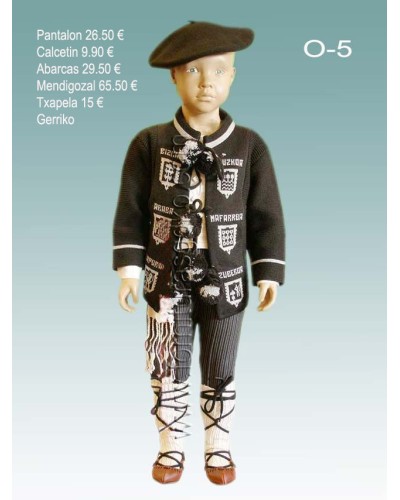 Traje completo con mendigoizale para niño O5 - 1