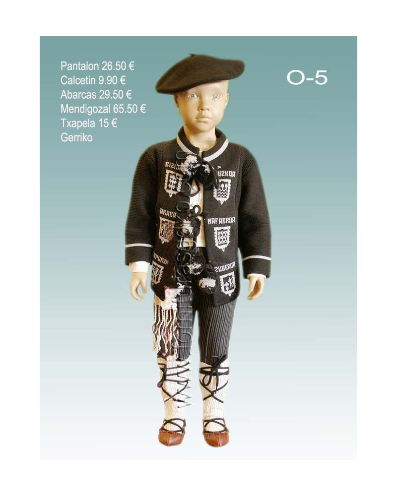 Traje completo con mendigoizale para niño O5 - 1