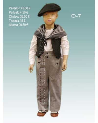 Traje completo vasco para niño O7 - 1