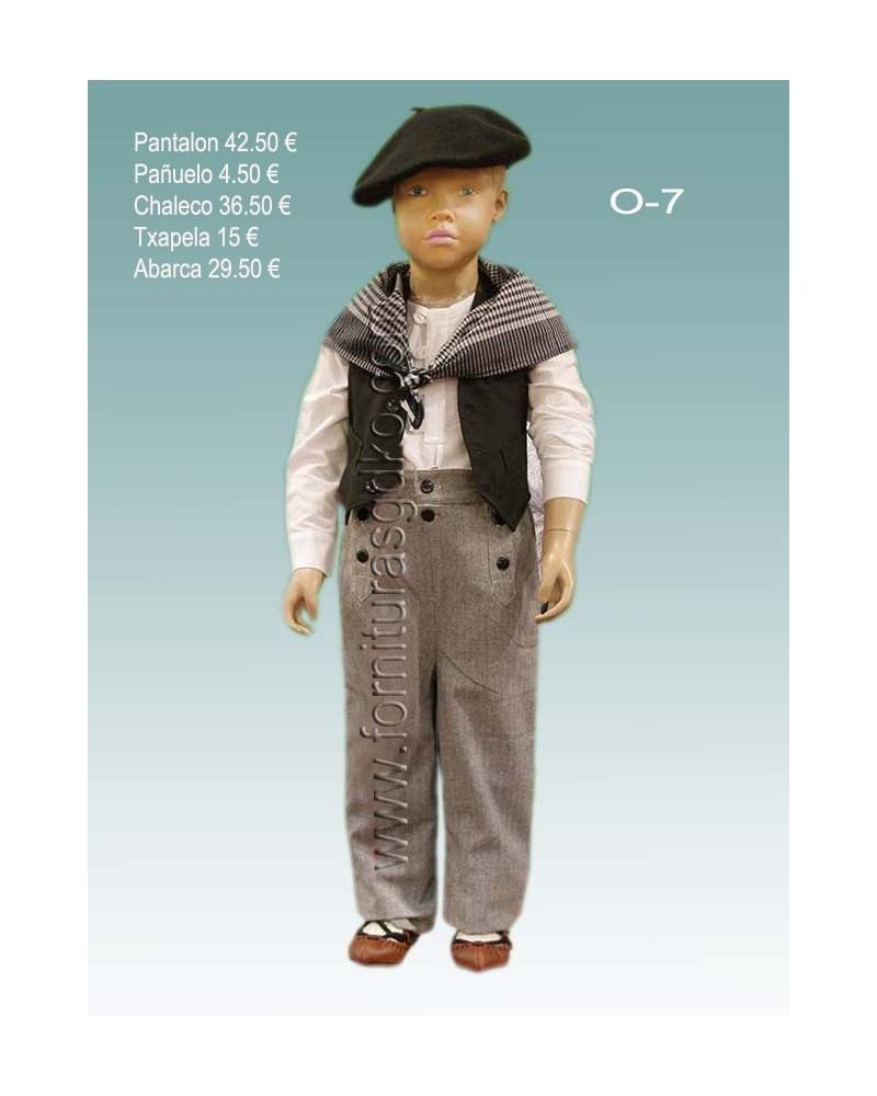 Traje completo vasco para niño O7 - 1