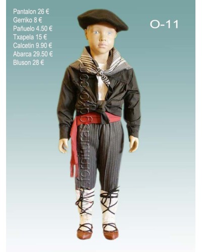 Traje vasco completo para vestir de niño O11 - 1