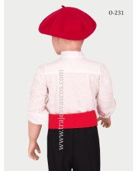 Camisa blanca bordada para niño O231