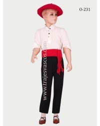 Camisa blanca bordada para niño O231