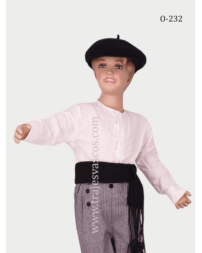 Camisa blanca lisa para niño O232. - 1