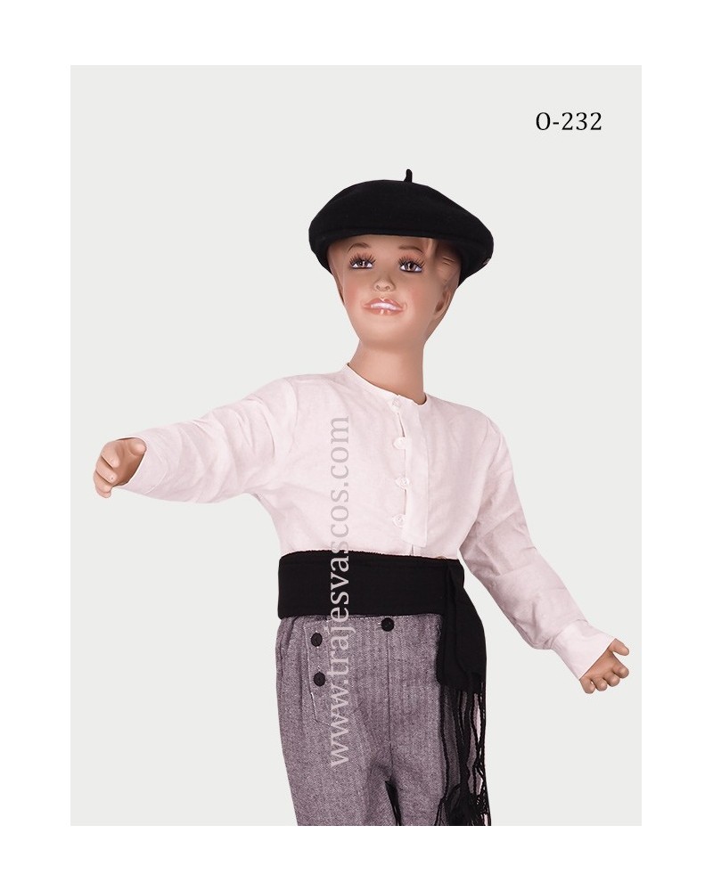 Camisa blanca lisa para niño O232. - 1