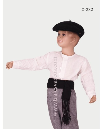 Camisa blanca lisa para niño O232. - 3