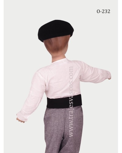 Camisa blanca lisa para niño O232. - 5