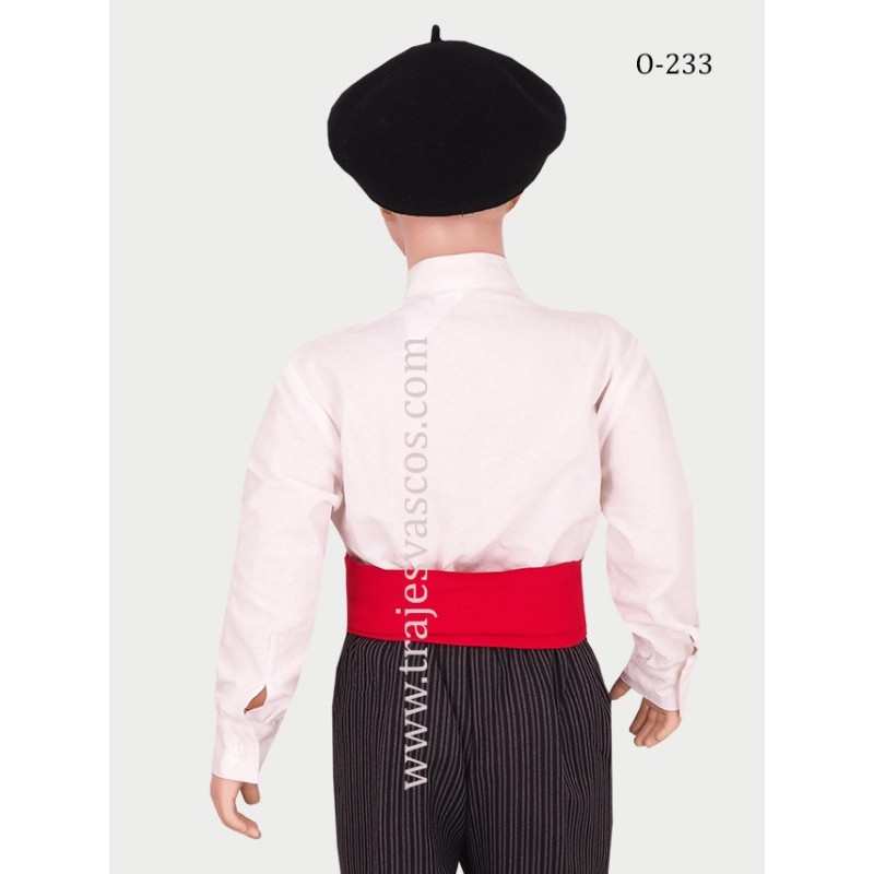 Camisa o blusón blanco vasco para niño O233.