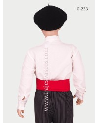 Camisa o blusón blanco vasco para niño O233.