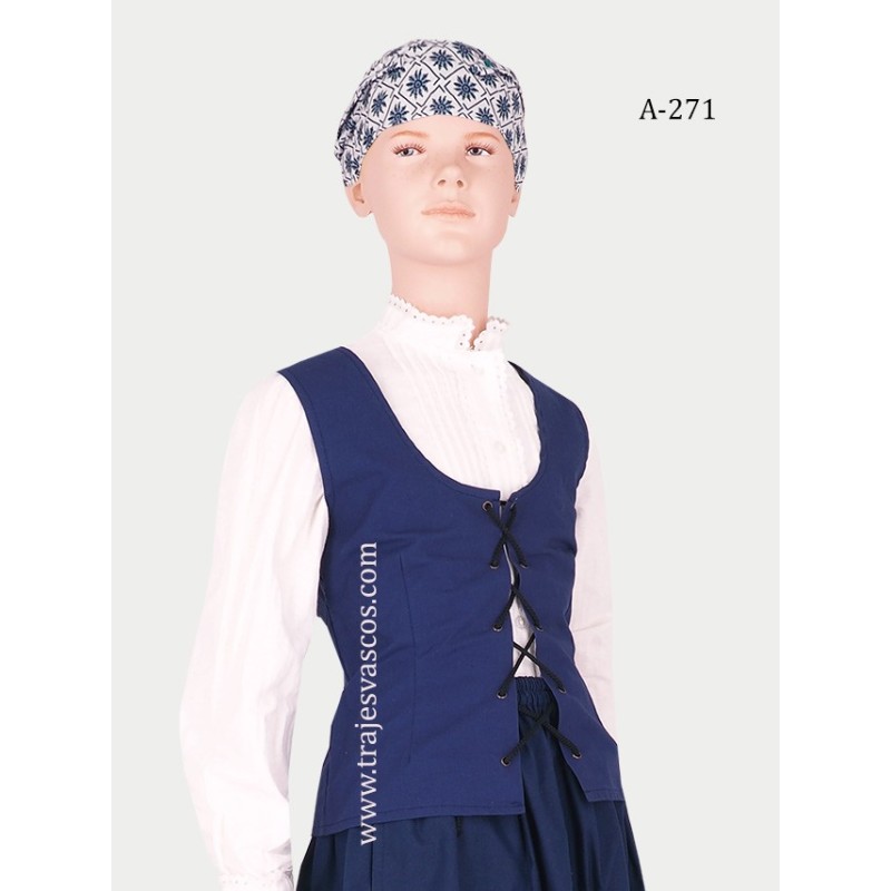 Corpiño de Mahón para niña arrantzale A271 - 3