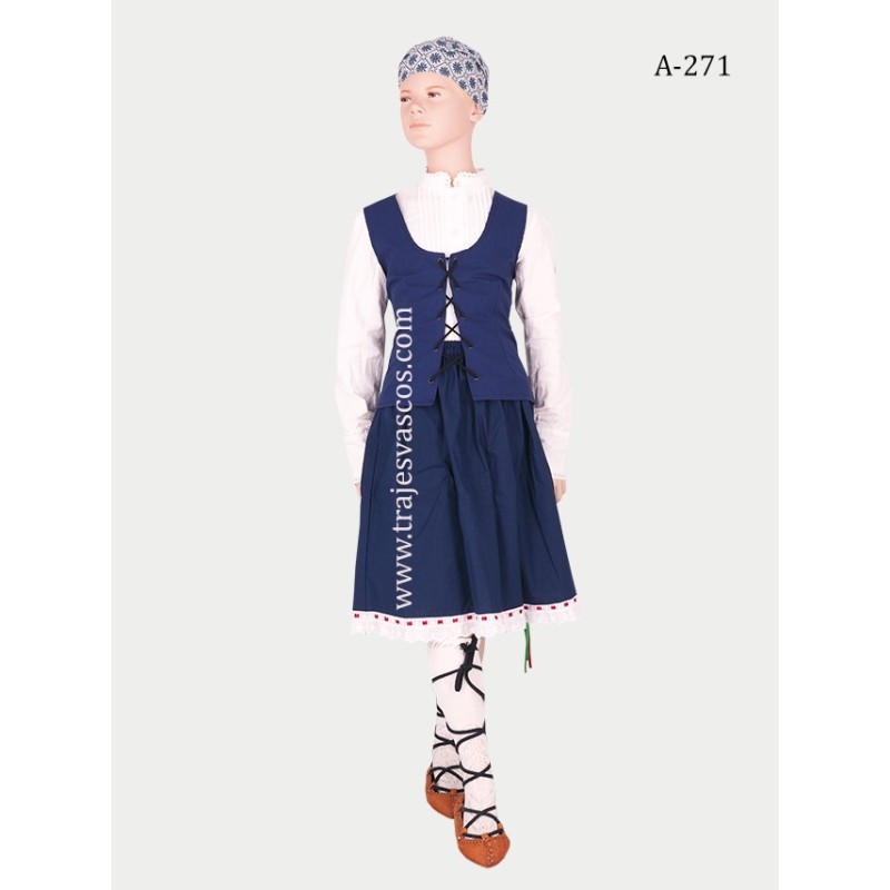 Corpiño de Mahón para niña arrantzale A271 - 7