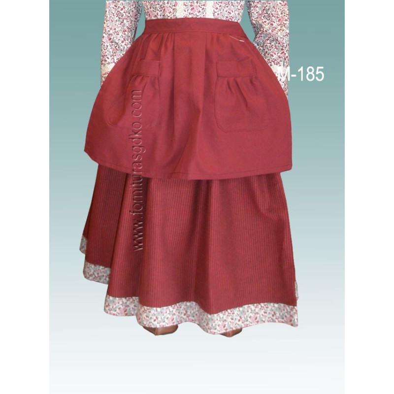 Delantal granate para niña A261. - 1