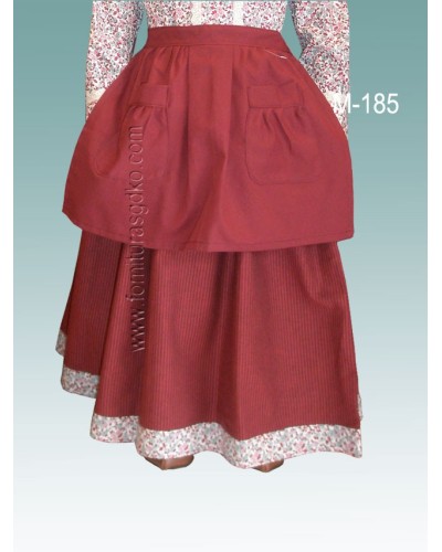Delantal granate para niña A261. - 1