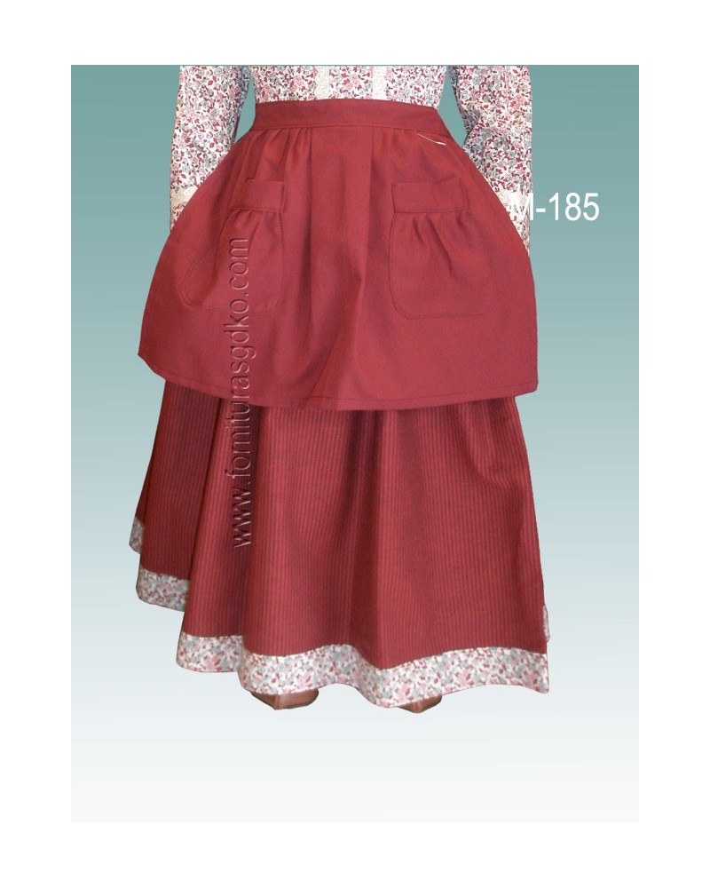 Delantal granate para niña A261. - 1