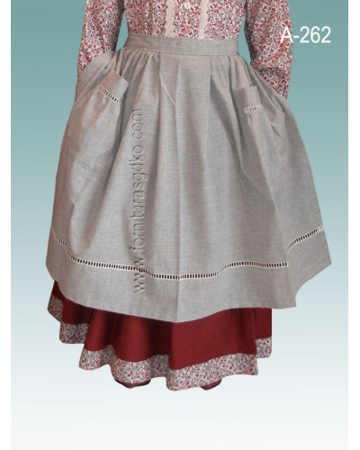 Delantal gris para niña A262 - 1