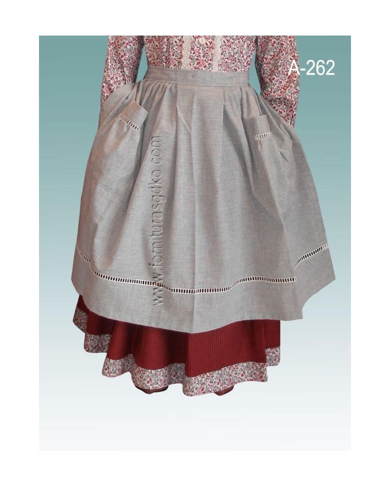 Delantal gris para niña A262 - 1