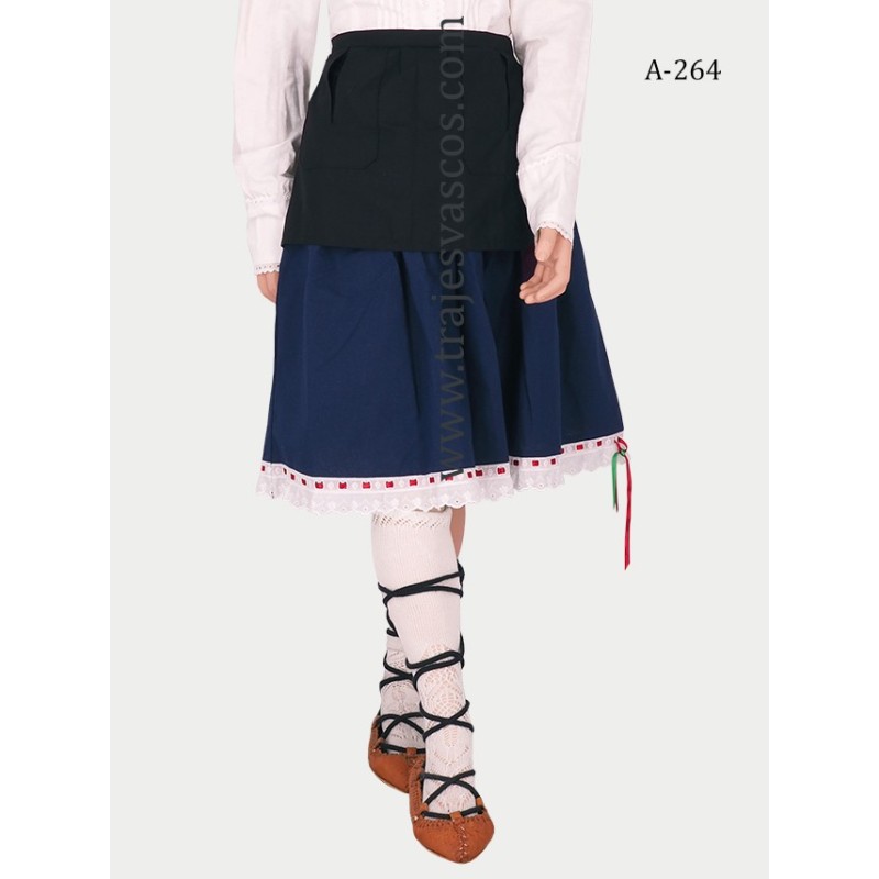 Delantal clásico de aldeana niña A264. - 1