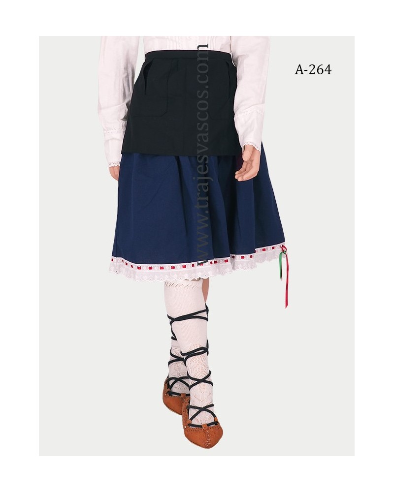 Delantal clásico de aldeana niña A264. - 1
