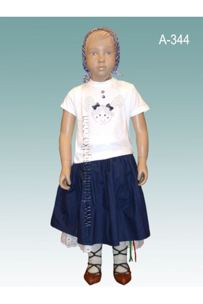 Camiseta para niña vasca A344. - 1