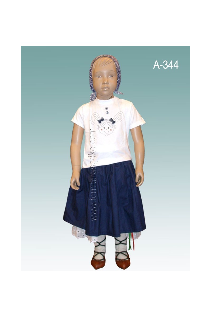 Camiseta para niña vasca A344. - 1