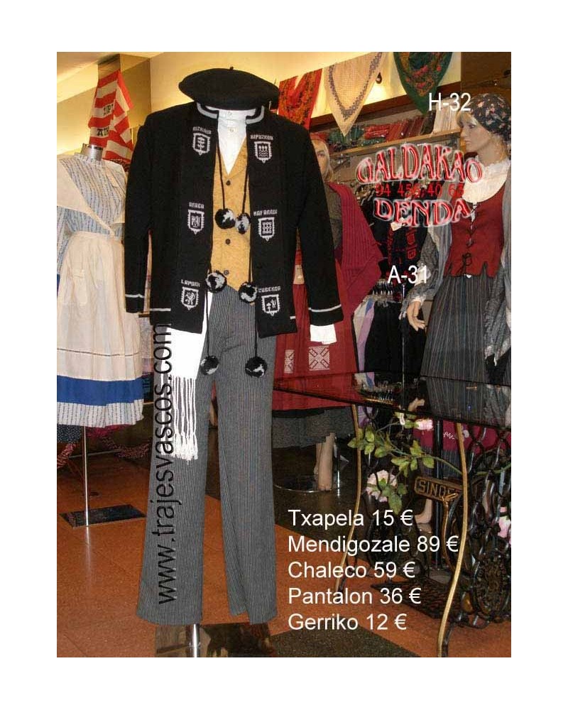 Traje vasco para hombre H32 - 1