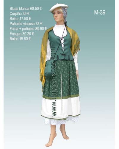 Traje regional para aldeana vasca M39 - 1