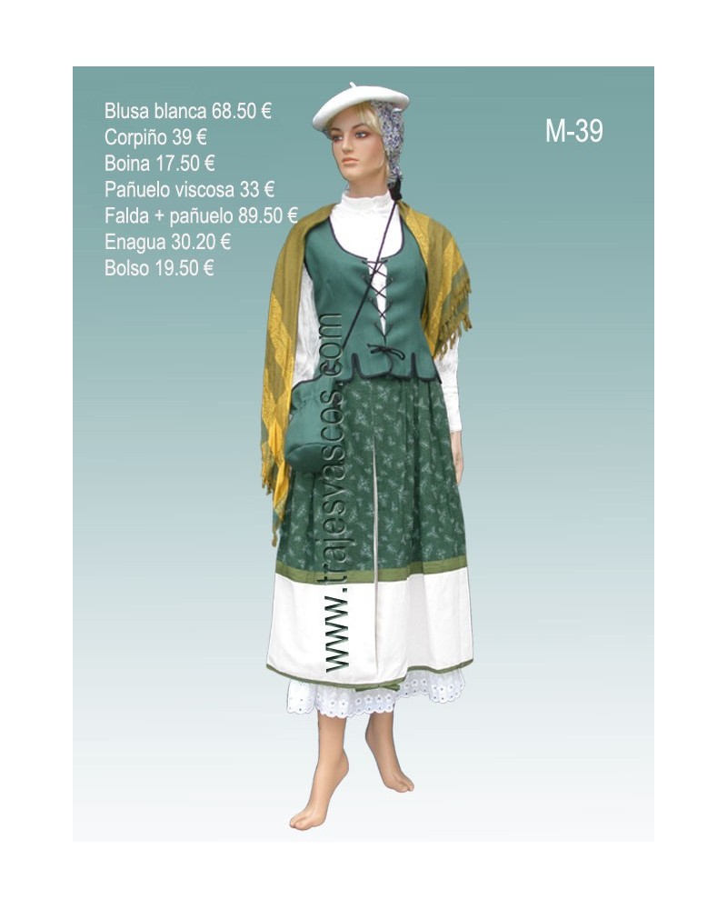 Traje regional para aldeana vasca M39 - 1