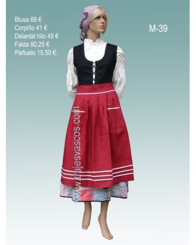 Traje regional vasco para mujer M39 - 1