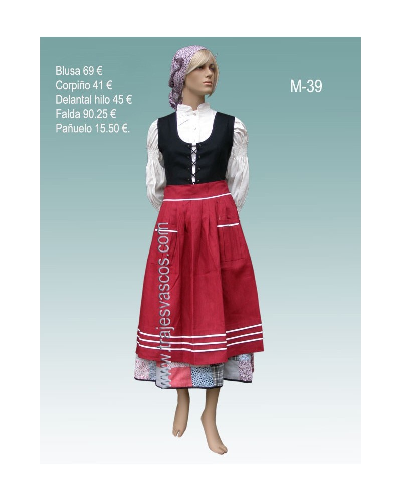 Traje regional vasco para mujer M39 - 1