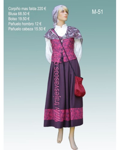 Traje regional vasco para mujer M51 - 1
