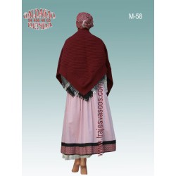 Traje regional vasco con toquilla granate M58. - 5