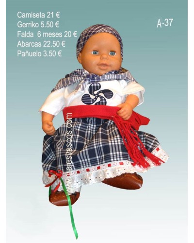 Traje de arrantzale para bebe niña A37 - 1