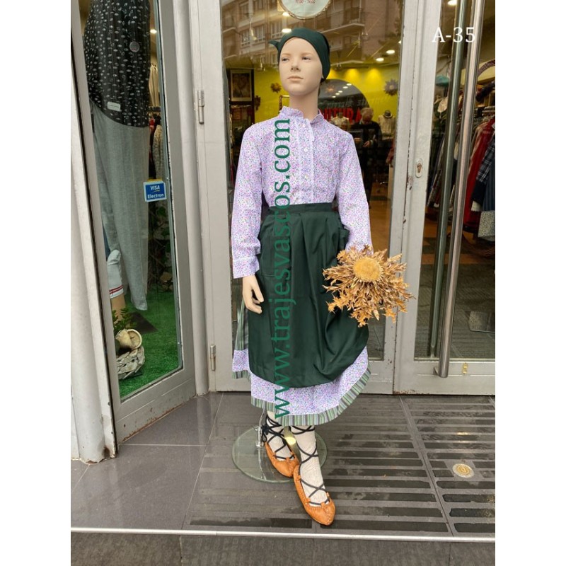 Traje regional vasco para niña a35 - 1